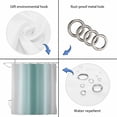 thumbnail image 4 of Teal Grey Ombre Shower Curtain, Waterproof Shower Curtains for Bathroom, Farmhouse Gradient Minimalist Washable Fabric Bathtub Curtain Set Bath Decor with 12 Hooks Standard 72"x72", 4 of 8