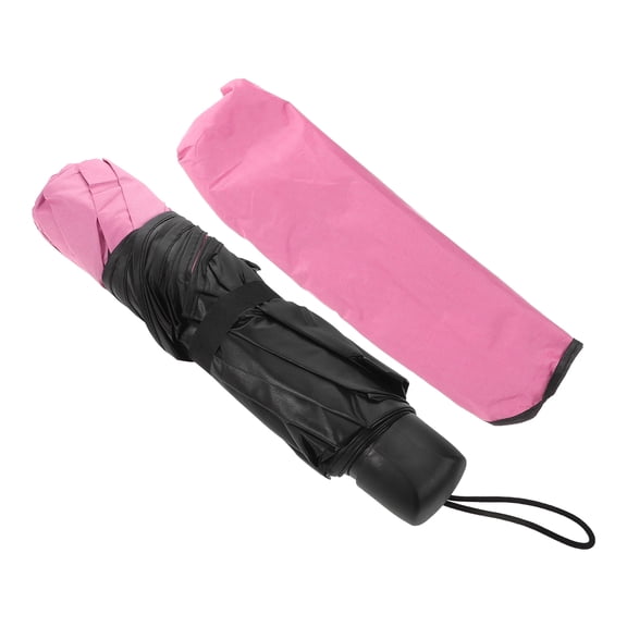LOLIPPYY Sun Umbrella Folding Umbrella Pink 1 Pcs Romantic Style Plastic UV Protection Windproof for Women Rainy Days