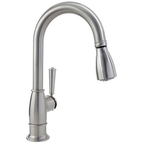 Mirabelle by Signature Hardware MIRXCHA102 Hartfield Pullout Spray Bar / Prep Faucet with High Arch Go