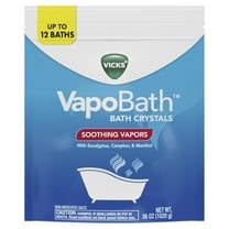 Vicks VapoBATH Bath Crystals, 36 oz Soothing Bath Soaking Solution with Vicks VapoRub Vapors, Proprietary blend of Menthol, Eucalyptus and Camphor by Vicks