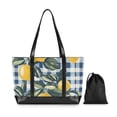 thumbnail image 7 of FORMRS Canvas Laptop Tote Bag for Women with 15.6" Computer Compartments Shoulder Handbag, Retro Beige Lemon, 7 of 7