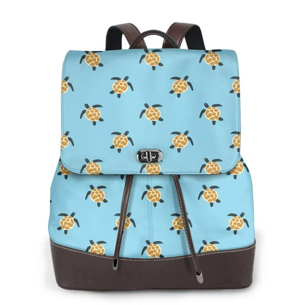 Fotbe Sea Turtle Mochila Bolso con Estampado para Mujer, Mochila Antirrobo de Nylon Impermeable, Bolsa Ligera de Hombro