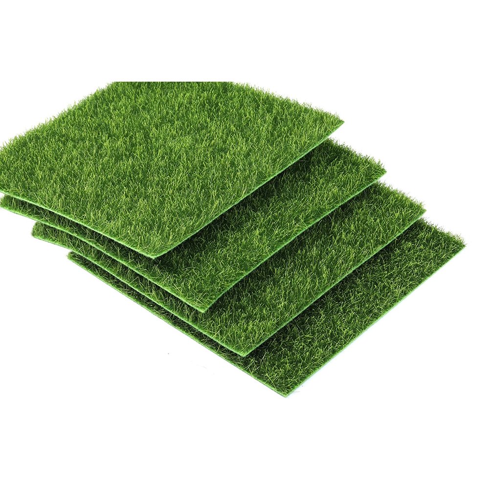 6X6 inches Fake Grass for Dollhouse Miniatures Garden, Artificial Grass