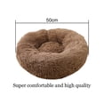 thumbnail image 2 of Orthopedic dog bed Comfortable donut blanket Round dog bed Super soft washable-Light curry, 2 of 5