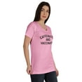 thumbnail image 2 of Inkmeso Caffeinated & Vaccinated Funny Pro-Vaccine V-Neck T-shirt For Womens, 2 of 8