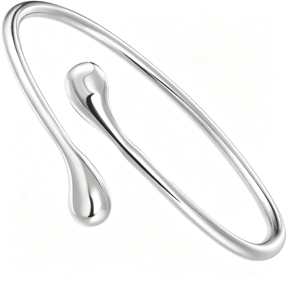 DESIGNICE Silver Plated Bracelet Shining Bangle Bracelets Silver Bangles for Women(Silver)