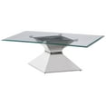 thumbnail image 4 of Jenny Glass Top Stainless Steel Coffee Table Chrome, 4 of 6
