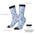thumbnail image 6 of Honeii Red Cherries Print Adult Socks,Crew Socks,Casual Calf Socks,Daily Wear Socks for Men & Women, Perfect for Sports, Casual and Everyday Use, 6 of 6