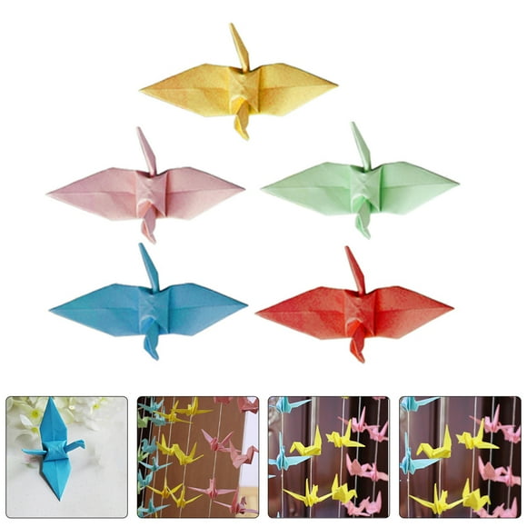 OUNONA 100Ud Colgante De Grullas Origami Multi Para Ambiente Romántico En Bodas Y Eventos
