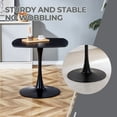 thumbnail image 5 of Square Tulip Dining Table for 2-4 Persons, 24 Inch Small Kitchen Table with Sturdy Golden Metal Pedestal Base, Modern Bistro Table for Small Space, Apartment, Cafe, Office, Living Room, 5 of 8