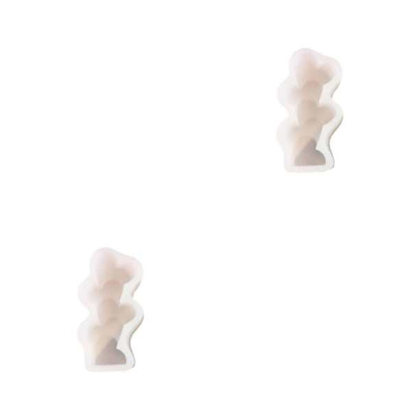 Bearachild Molde de Fondant para pastel de vela, molde de silicona Flexible antiadherente para decoración de pasteles, utensilios para hornear Tipo 2 2piezas