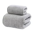 thumbnail image 4 of 2PCS Bath Towel Set, InsCrazy Bath Towels 100% Cotton Towels Bathing Thickened Quick Drying Large Towel Washcloth Water Absorbent Oversized Soft Bathroom Towels 55 X 28Inches, 4 of 7