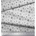 thumbnail image 3 of Soimoi polyester Crepe Fabric Snowflake Artistic Print Fabric by the Yard 42 Inch Wide, 3 of 3