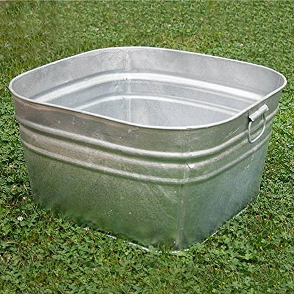 Behrens 62 Hot Dipped Galvanized Steel Tub, 15 Gal, Silver