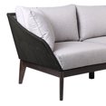 thumbnail image 4 of Athos Indoor Outdoor 3 Seater Sofa in Dark Eucalyptus Wood with Charcoal Rope and Gray Cushions, 4 of 7