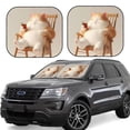 thumbnail image 1 of Saiise Relaxing Cat With Tea for Foldable Car Sun Shades (2-Pack) Offer Sun Protection with an Easy-fold Design for Convenient Windshield Shading-Small, 1 of 6