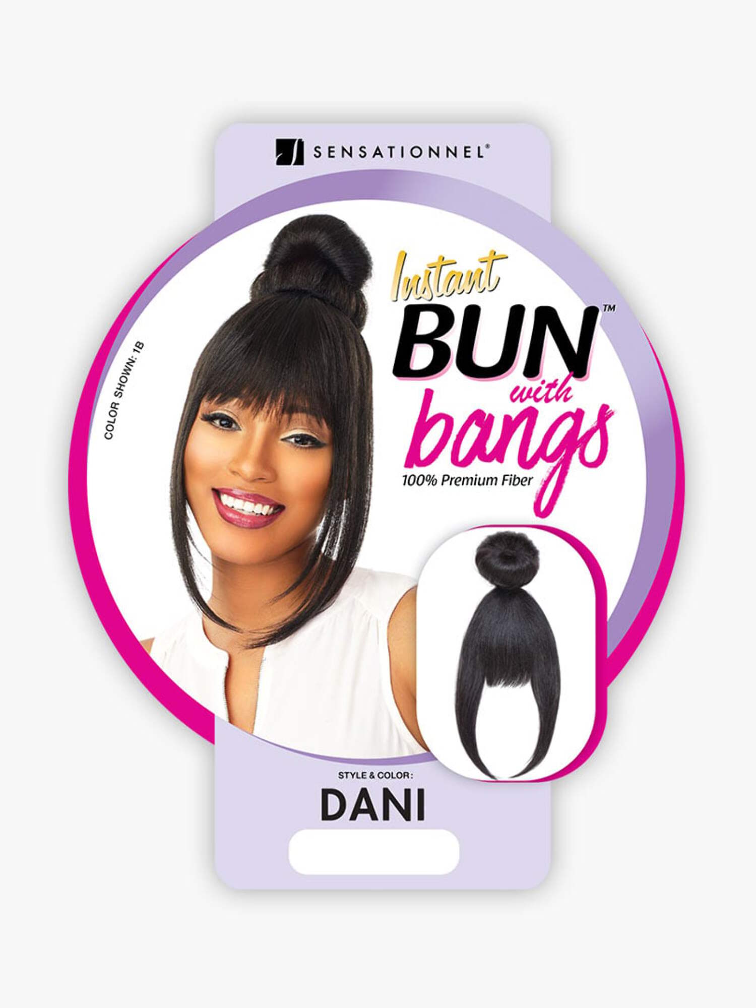 thumbnail image 2 of DANI - INSTANT BUN WITH BANG HAIR PIECE, 2 of 2