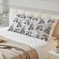 thumbnail image 4 of Black Gray Fruit Body Pillow Covers 20"x60", Vintage Plant Nature Botanical Flower Soft Brushed Microfiber Breathable Throw Pillow Covers, Pillowcase with Zipper for Couch Sofa Bedroom Living Room, 4 of 9