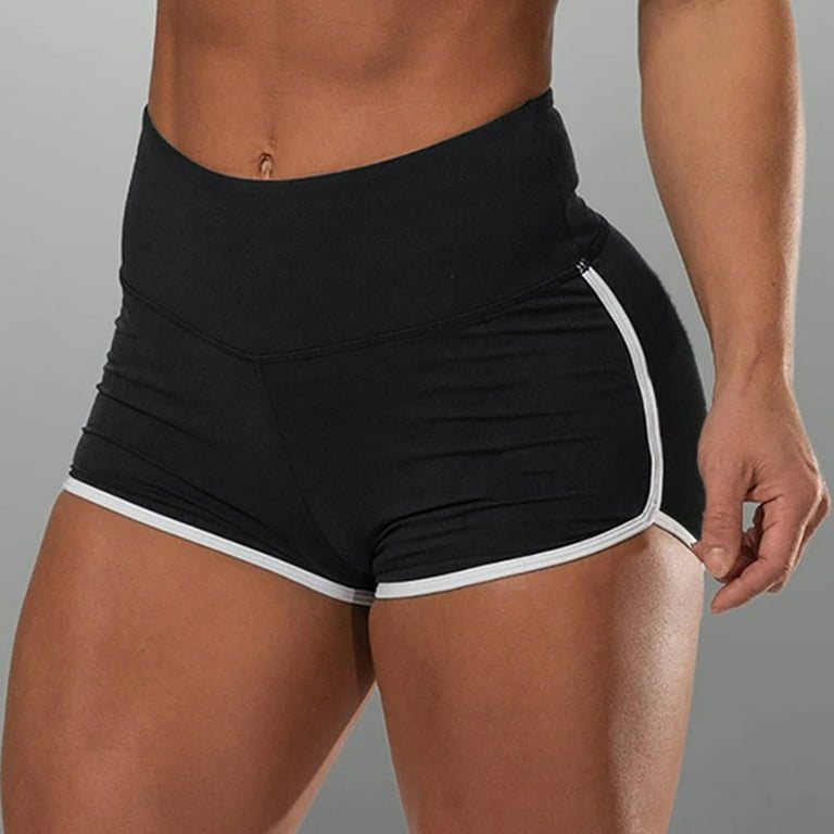 THE GYM PEOPLE Womens High Waisted Running Shorts Quick Dry