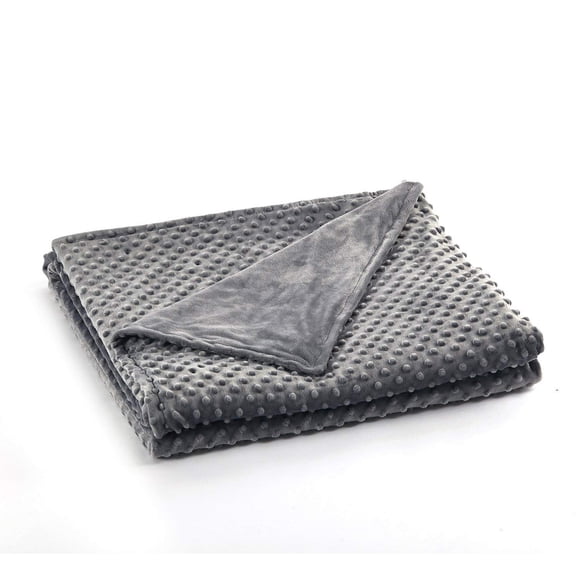 Relaxblanket Funda Nórdica De 48 X 78 Pulgadas Para Manta Con Peso Premium Super Suave Minky Dot Gris Oscuro