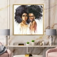 thumbnail image 2 of Designart 'Portrait of Two African American Women' Modern Framed Canvas Wall Art Print, 2 of 5