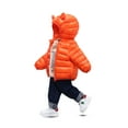 thumbnail image 2 of HILEELANG Toddler Boy Girl Winter Cute Puffer Jacket Coats Light Weight Padded Outwear Orange 6Years, 2 of 5