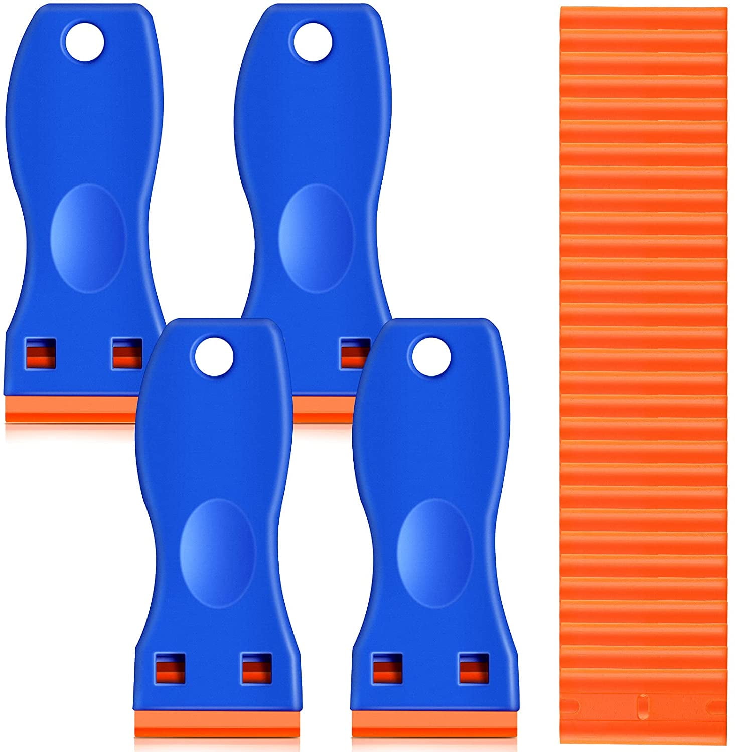 Plastic Scraper Blades, 4 Pieces Scraper Tools with 100 Pieces Plastic