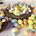thumbnail image 4 of 100Pcs Cute Mini Easter Eggs Decorations, Speckled Foam Hanging Ornaments, Small Craft Pendant Set for Spring Festival, Tree Decor, Home Party & Holiday Indoor Outdoor DIY Decor Supplies, 0.47*0.7in, 4 of 6