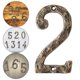 thumbnail image 1 of Número de casa, señal de dirección exterior, número de dígito de metal, número de dirección de casa para puerta de casa, placa de señal de jardín, señ , 2 B-2 perfecl Número de casa, 1 of 8