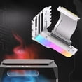 thumbnail image 5 of Vertical GPU Mounting Bracket with 15cm PCI-E 4.0 X16 Riser Cable (White Bright), 5 of 6