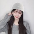 thumbnail image 4 of Gorro de punto cálido de invierno unisex a prueba de viento sin borde redondo Skullcap (blanco) Likrtyny Deportes al aire libre Salida diaria Juego de fiesta, 4 of 8