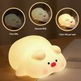 thumbnail image 2 of Nocturna Piggy Lámpara Táctil Cabecera Dibujos Animados 3 Niveles Regulables para Bebés Y, 2 of 9