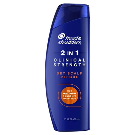 Head and Shoulders Clinical Strength 2in1 Dandruff Shampoo, Dry Scalp Rescue, 13.5 fl oz