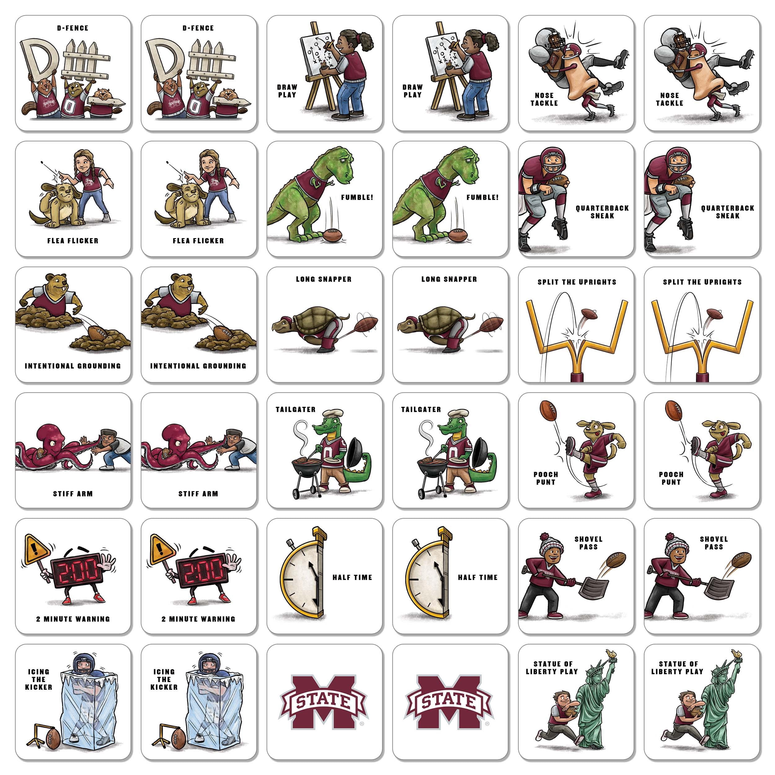Mississippi State Bulldogs Memory Match Game