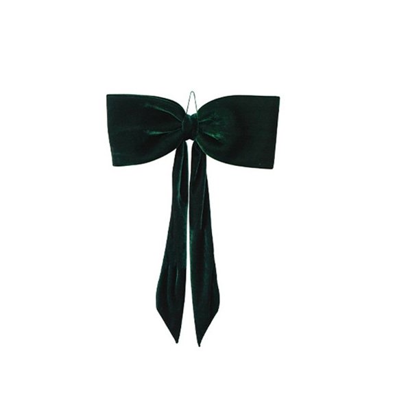 Soft Large Bow Decor Flocking Hanging Bowknot Photo Prop-20cm