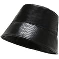 thumbnail image 3 of CoCopeaunts Leather Bucket Hat Four Seasons Casual All-Match Men Fisherman Hat Out Sun Protection Camping Basin Hat for Women, 3 of 8