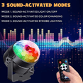 thumbnail image 4 of 2Pcs Sound Activated Lights with Remote Control Dj Lighting Disco Light Strobe Lamp for Home Room Dance Parties USB, 4 of 7