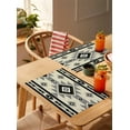 thumbnail image 3 of Aztec Tribal Ethnic Style Placemats Set of 4,Wipeable Washable Table Mats for Dining Tables,Abstract Geometric Stripes Place Mats for Kitchen Event Party Tabletop Decor, 3 of 7