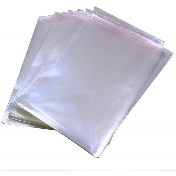 Borningfire Cellophane Sacs, 10x13 Pouces Pack de 200 Transparent Refermable Cello Emballage Emballage Cadeau Sacs Self