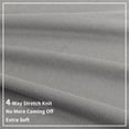 thumbnail image 6 of Barossa Design Full Fitted Sheet Only, 4-Way Stretch Jersey Knit for Mattress, Deep Pocket Snug Fit, Light Gray, 6 of 7