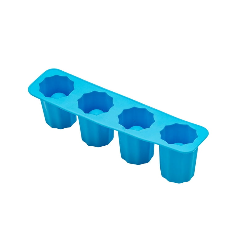 Sdjma Small Ice Cup Molds, Silicone Ice Cube Trays for Freezer with 4 Cavities, Ice Shot Glass Mold Reusable Whiskey Ice Cup Mould, Size: 20