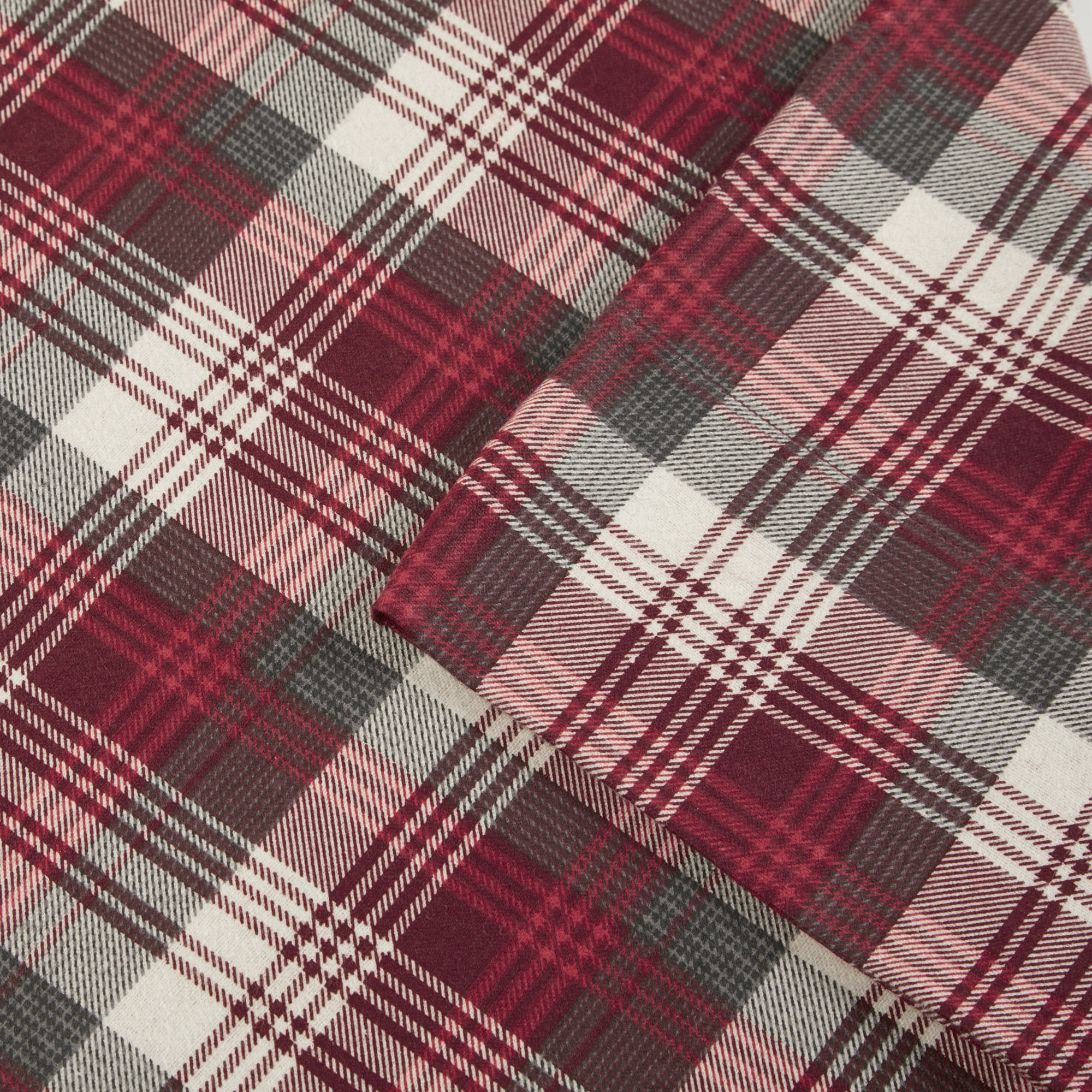 Woolrich Flannel Cotton Sheet Set, Queen, Red Plaid