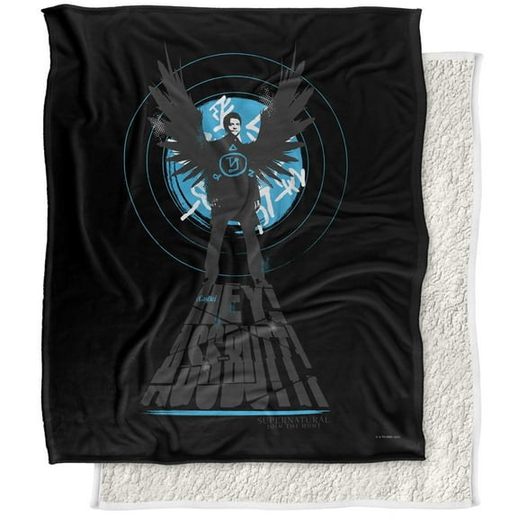 Supernatural Blanket, 50"x60", Hey Ass Butt Silky Touch Sherpa Back Super Soft Throw Blanket