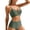 Army Green, variant on Summer Women's 2 Piece Bikini Swimsuit Set Solid Color Open Back Printed Wave Style Stretch Suits for Beach Pool Leisure Wear