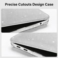 thumbnail image 5 of MOSISO Compatible with MacBook Air 13 inch Case 2022 2021 2020 2019 2018 A2337 M1 A2179 A1932, Glitter Plastic Hard Shell&Keyboard Cover&Screen Film&Storage Bag for MacBook Air 13 inch, 5 of 8