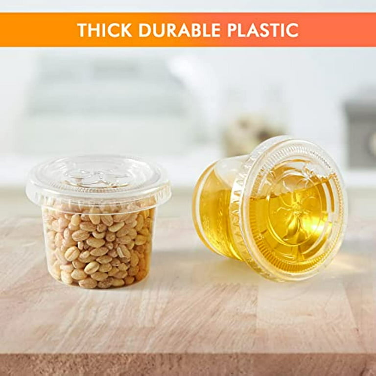 50PCS 4oz Small Plastic Containers With Lids Fruit Containers for