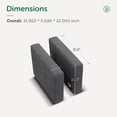 thumbnail image 2 of HONBAY Pair of Armrests for Modular Sectional Sleeper Sofa, Corduroy Gray, 2 of 5