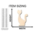 thumbnail image 2 of Unfinished Wood Tall Cat Shape - Craft - up to 46" DIY 18" / 1/2", 2 of 3