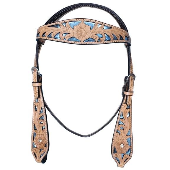 Hilason Western Horse Headstall Bridle American Leather Tan
