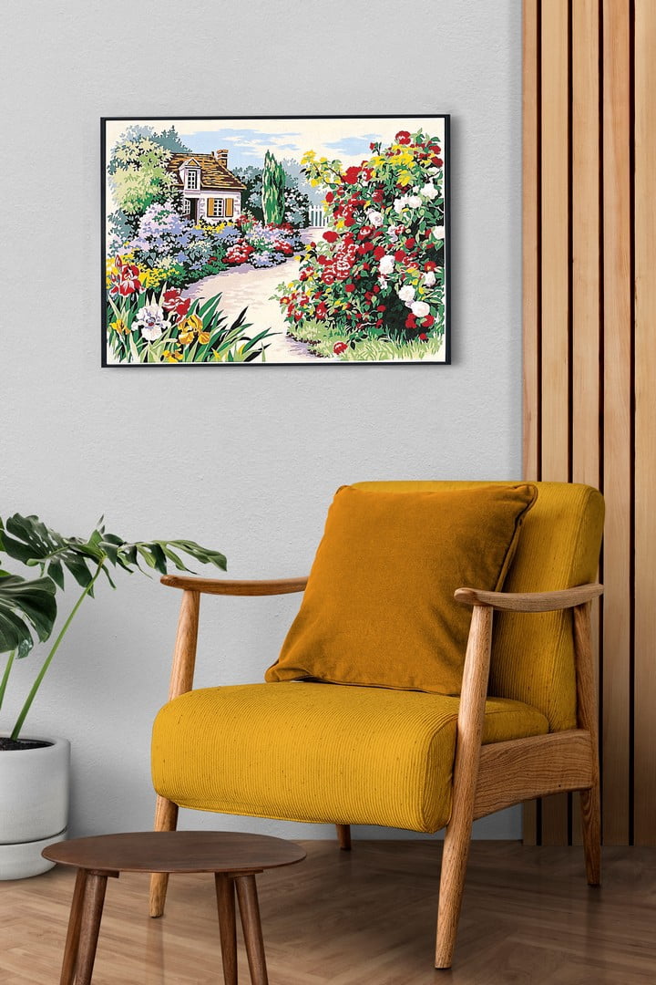 Needlepoint canvas for halfstitch without yarn Canvas Rose SE929.287 Seg De Paris Printed Tapestry Canvas